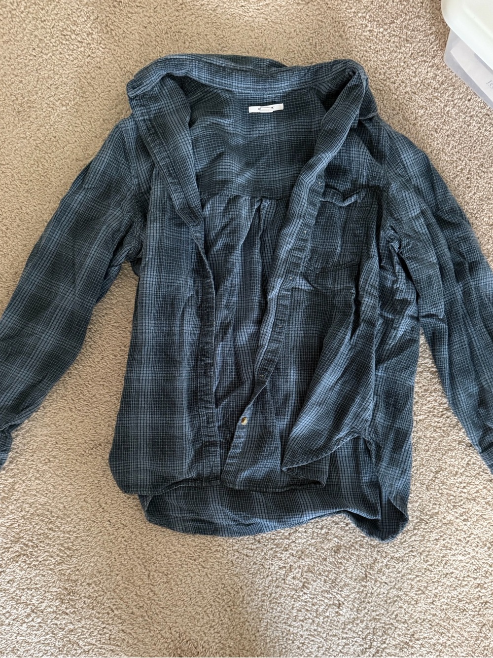 O'Neill Kids Dark Blue Plaid Button-Down Shirt